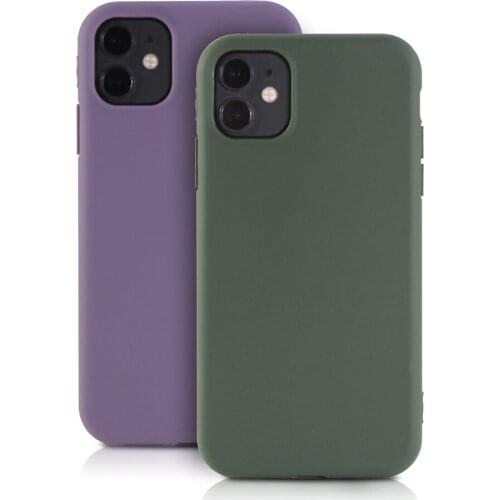 TPU Cover for iPhone 12 Pro 12Pro Max Pure Color Frosted Case iPhone XS Max iPhone 12mini X XS XR 6 Plus 7 8 Plus 11 Pro 2020SE