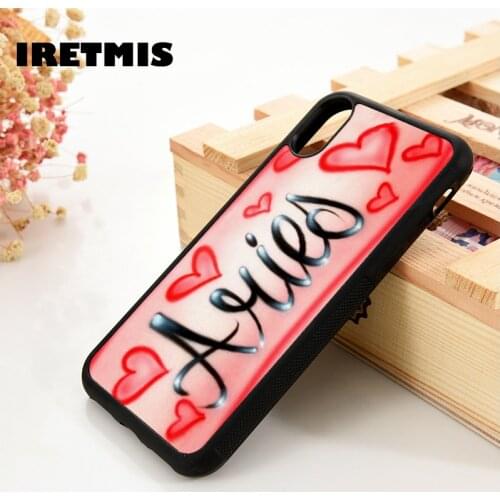 Iretmis 5 5S SE 2020 6 6S Silicone Rubber Phone Case Cover for iPhone 7 8 Plus X Xs 11 12 MINI Pro Max XR Aries