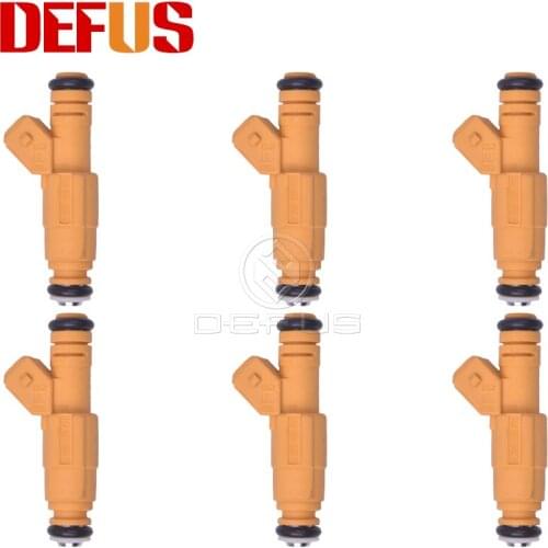 DEFUS 6X 0280155710 Fuel Injector Nozzle Basket Filter Design At Inlet For Jeep 87-98 4.0L Explorer 4.9L Replace 0280155700 Bico