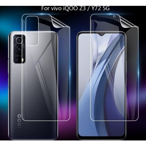 For vivo iQOO Z3 / Y72 5G 6.58" Clear TPU / Matte Anti-Fingerprints Hydrogel Full Cover Soft Screen Protector Film (Not Glass)