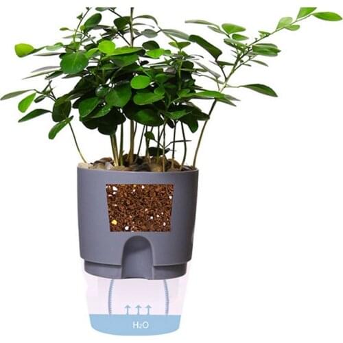 Elf Watering Planter Handmade 2 Layer Self Watering Plant Flower Pot With Water Container Home Garden Decor