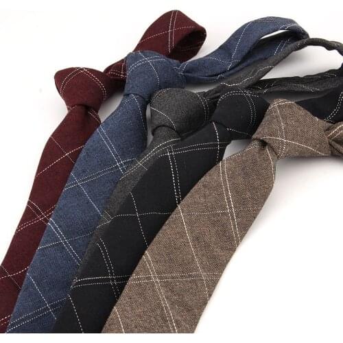 Linbaiway Cotton Striped Tie for Mens Casual Neck Ties for Wedding Dress Female Skinny Necktie Gravatas Para Homens Custom Logo