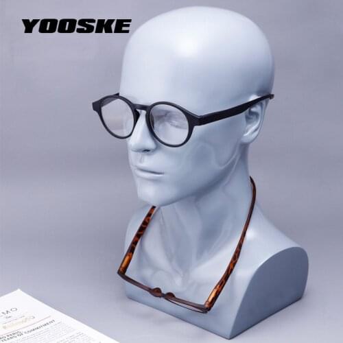 YOOSKE Round Magnetic Reading Glasses Women Prescription Absorption Hanging Neck Reading Eyeglasses for Men Portable Glasses