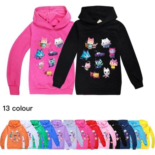 Toddler girl fall clothes Gabbys Dollhouse hoodies baby boys sweatshirts teens kids long sleeve t-shirt tops hooded sportswear