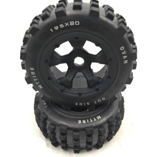 Front or Rear Wheel Tire Knobby Fit for 1/5 HPI ROVAN ROFUN KM Mcd Redcat Rcmk BAJA 5T 5SC Truck Parts