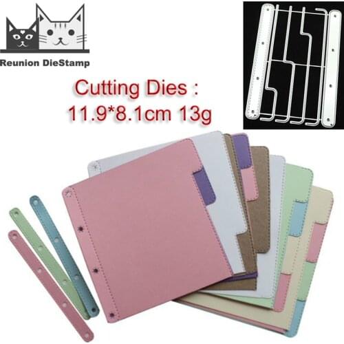 Reunion notebook edge Planner 6Pcs Book Border Metal Cutting Dies New 2020 Craft Die Cut for Card Making Scrapbooking Stencils