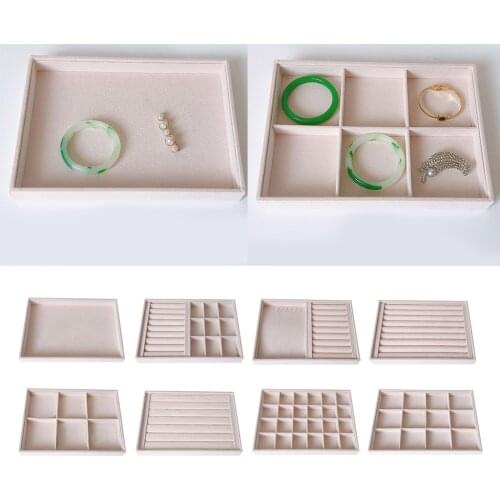 Portable Removable Jewelry Tray for Ring Earring Insert Display Cufflinks Organizer Box Jewelry Tray Holder Storage Showcase
