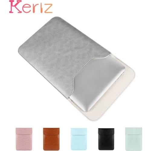 Simple PU Leather Waterproof Laptop Bag for 11 12 13 14.1 15.4 Inch MacBook Air Pro 2018 2019 Mac Book Computer Cloth Cover Case