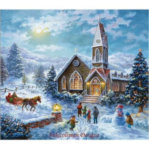 Needlework for embroidery DIY French DMC High Quality - Counted Cross Stitch Kits 14 ct Oil painting - Parents Pray