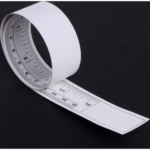 Self Adhesive Metric Measure Tape Vinyl Silver Rulers For Sewing Machine Sticker