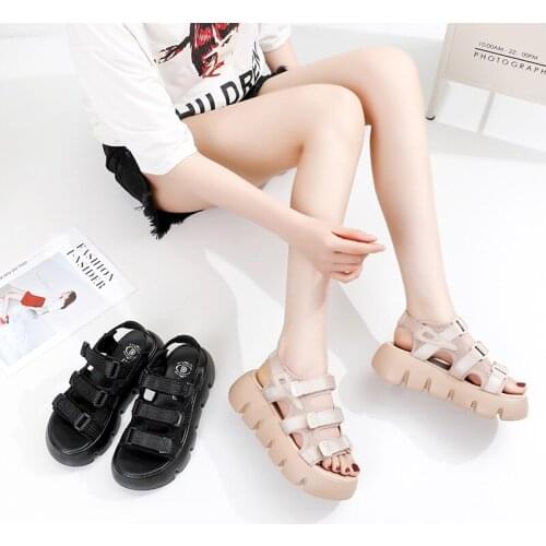 LAASIMI Platform Wedges Sandals for Women Summer Large Size 35-43 Ladies Sandal Slides Mesh Shoes Woman Korean Style Footwear