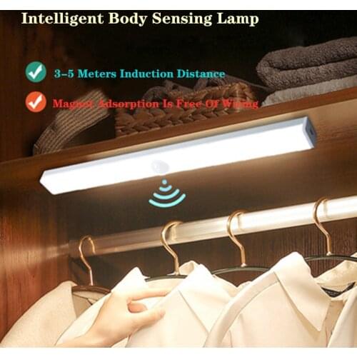 Wattaca LED Night Light Motion Sensor Wireless USB Rechargeable Night lamp For bedroom Kitchen Cabinet Wardrobe Lamp