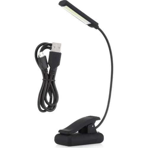 ICOCO 6W LED USB Dimmable Clip On Reading Light for Laptop Notebook Piano Bed Headboard Desk Portable Night Light