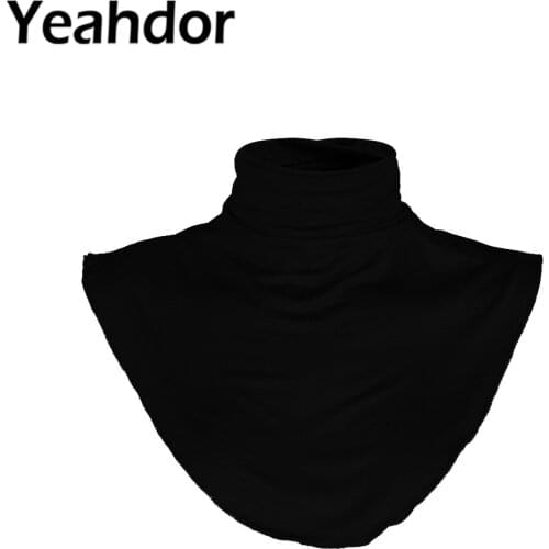 Womens Fake Collar Detachable Cotton Collar Fake Turtleneck Half Tops Mock Sweater Blouse Dickey Collar Neck Warmer Covers
