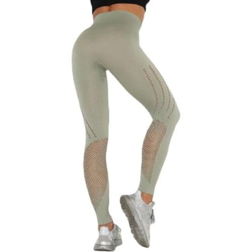 Women Sport Leggings Black Pants High Waist Leggings Women Gym Workout Sports Wear Pants Sexy Hollow Out Push Up Leggins