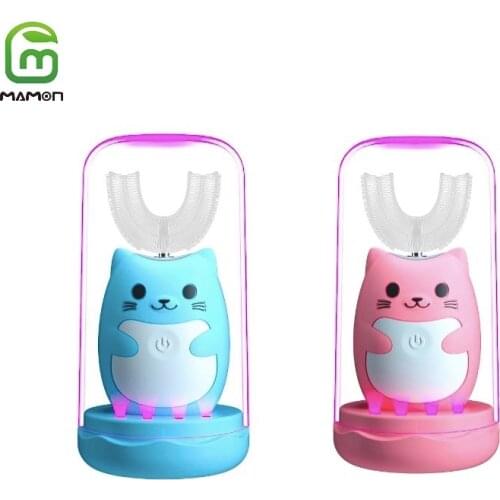 MAMON New Hot Kids Children Electric Toothbrush for Girl and Boy Waterproof Timer Rechargeable with UV Sterilizing