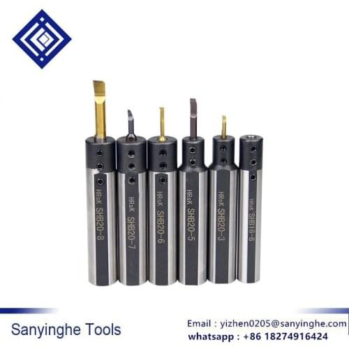 1 piece SHB20/SHB16 Round handle Milling flat tool holder CNC lathe tool sleeve Small bore inner hole turning tool holder
