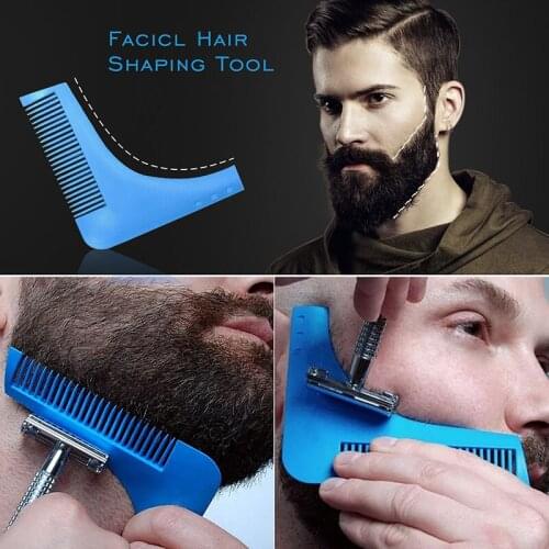 1pcs Men Beard Mustache Comb Beard Shaping Comb for Man Gentleman Facial Hair Styling Template Stencil Moustache Comb Beard Care