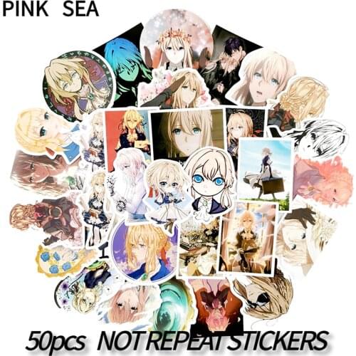 10/30/50Pcs/set Cartoon Anime Violet Evergarden Anime Waterproof Stickers For DIY Scrapbook Skateboard Snowboard Laptop Luggage