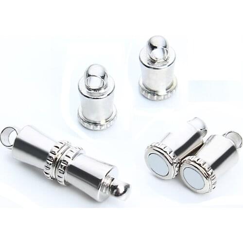10pc/lot 5*17.5mm Accessories For Jewelry Strong Magnetic Clasps End Caps Necklaces Bracelets DIY Jewelry Making Supplies