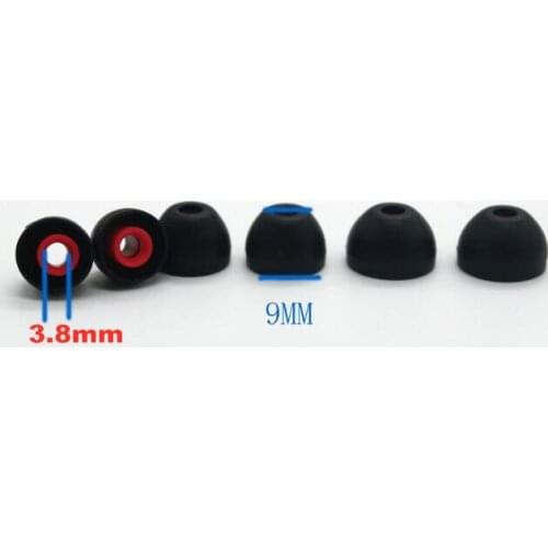 100pcs 3.8mm SML Dual color Ear pads cushion for SONY for headphone soft Silicone In-Ear Earphone Covers Earbud Tips Ear buds