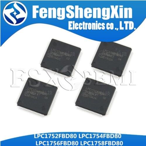 5pcs/lot LPC1752FBD80 LPC1754FBD80 LPC1756FBD80 LPC1758FBD80 microcontroller QFP-80