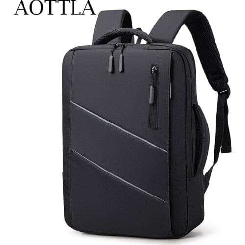 AOTTLA Mens Backpack High Quality Handbags Shoulder Bag For Male Multi-Function Three-Purpose Packbag Leisure School Backpack