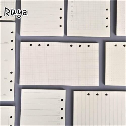 Binder school notebook A5/A6 insert refill hole loose leaf spiral diary plan inner core paper planner agenda caderno sketchbook