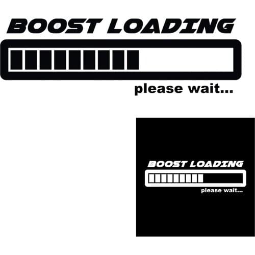 BOOST Loading reflective material decal funny gas stickers car window graphic turbo white