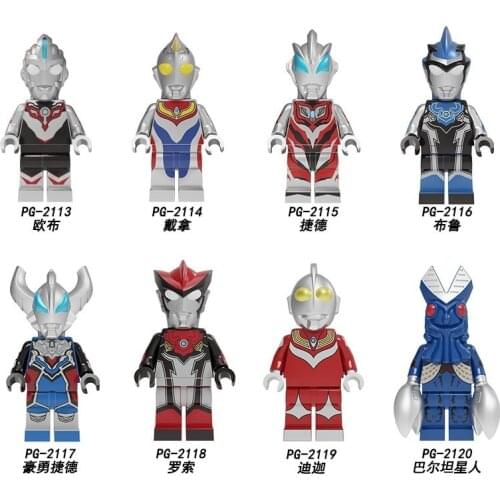 5cm Ultraman building block toys Rosso Baltan-seijin Orb Geed Blu Tiga Dyna Childrens Holiday gifts