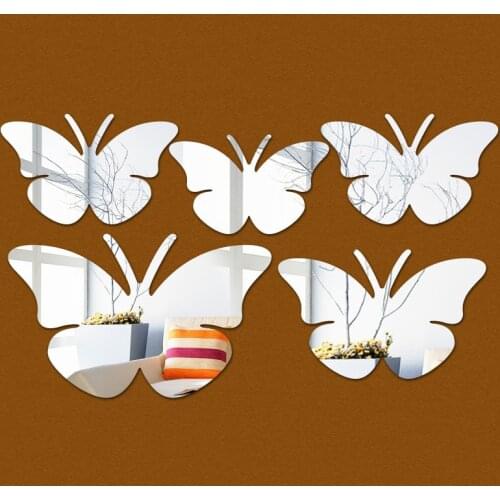 For 3d diy wall sticker stickers acrylic mirror large kitchen poster new real Modern Multi-piece Package