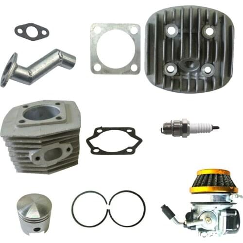 Cylinder Head&1xIntake Manifold&Carburetor Fits 66/80cc 2 Stroke Engine Motorized Bicycle