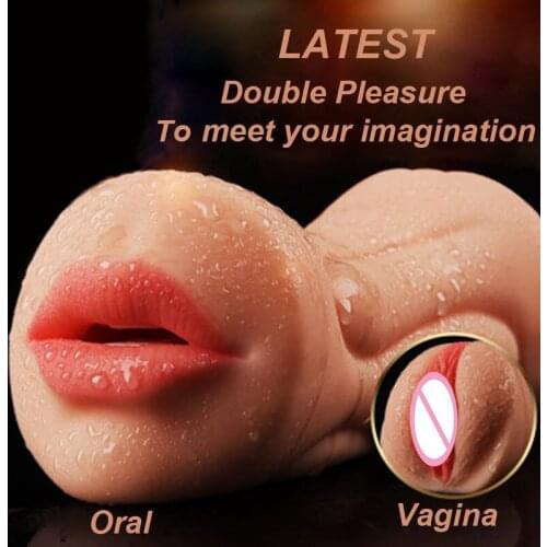 Pocket Pussy Sex Toys for Men Realistic Vagina Real blow job Mouth Oral Silicone Male Masturbator Artificial Sextoy Deep Throat