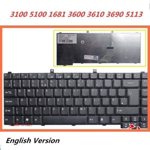 Laptop English Keyboard For ACER 3100 5100 1681 3600 3610 3690 5113 Notebook Replacement layout Keyboard
