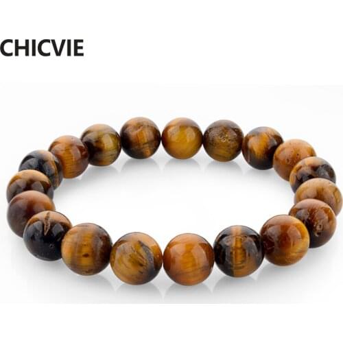 CHICVIE Love Tiger Eye Men Bracelet Buddha Charm Bracelets For Women Best Friends Natural Stone Boho Jewelry Bracelets SBR140637