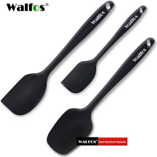 WALFOS Set Of 3 Heat Resistant Silicone Cooking Tools Kitchen Utensils Set Baking Pastry Tools Spatula Spoon Turner Accessories