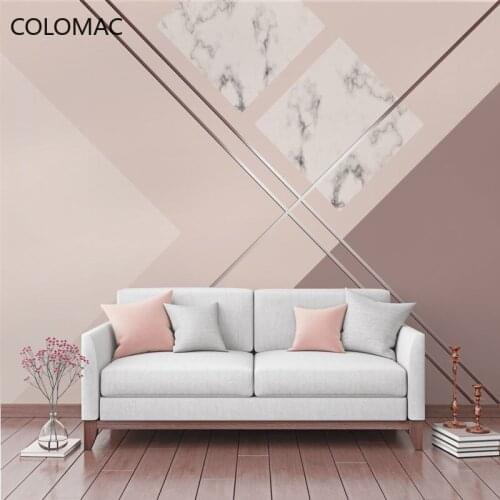 Colomac Custom Modern Simple Imitation Marble Pattern Wallpaper Nordic Living Room Bedroom Geometric Mural Decor Drop Shopping