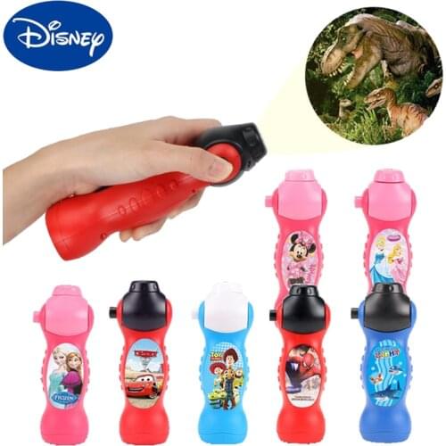 Projection Lamp Disney Frozen Spiderman Cars Toy Story Mickey Minnie Cartoon Anime 24 Images Flashlight Kids Halloween Gifts