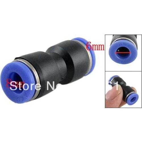 Free Shipping 100PCS/LOT PG Union Straight Reducer 8mm to 6mm PG08-06
