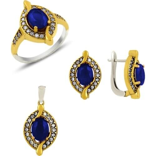 Silver 925 Sterling Authentic Zircon Cubic Zirconia Set