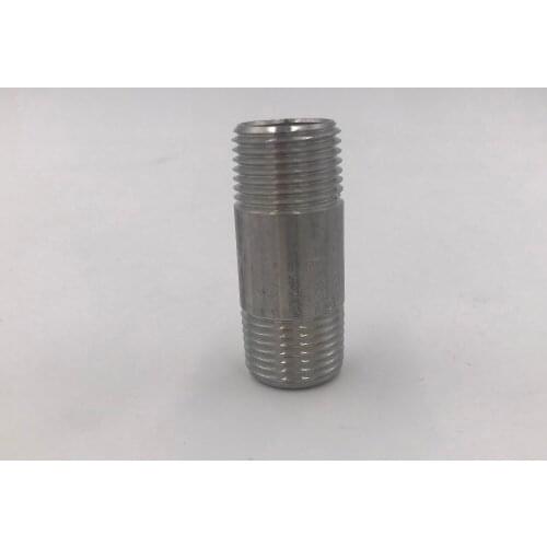 Stainless Steel 304 1/2"NPT Nipple - 2"L Pipe Fitting Homebrew Hardware