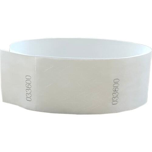 Solid New White 1" Tyvek Wristbands Stub Detachable for ID Paper Wristbands for Party Events,Only 500 Pieces