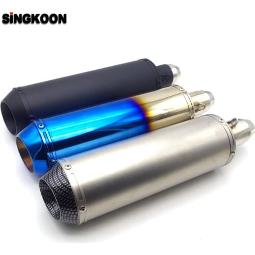 The Newest 51mm Inlet Universal motorcycle exhaust Pipe scape moto silencieux FOR honda shadow 750 cbr 954 suzuki ltr 450 mt 07