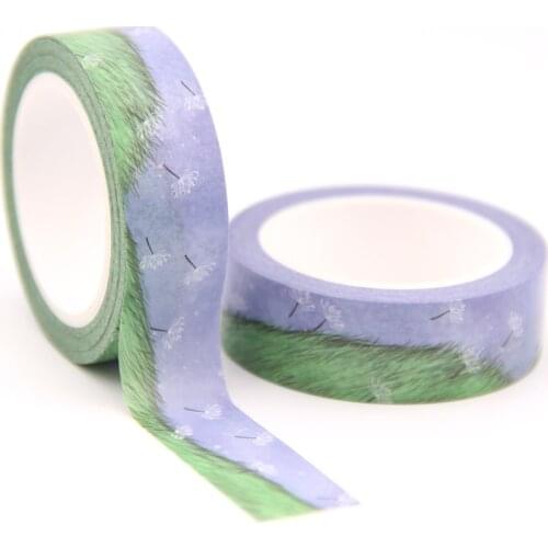 1PC/lot 15MM*10M Solar Term Summer Grass Dandelion washi tape Masking Tapes Decorative Stickers DIY Stationery School Supply