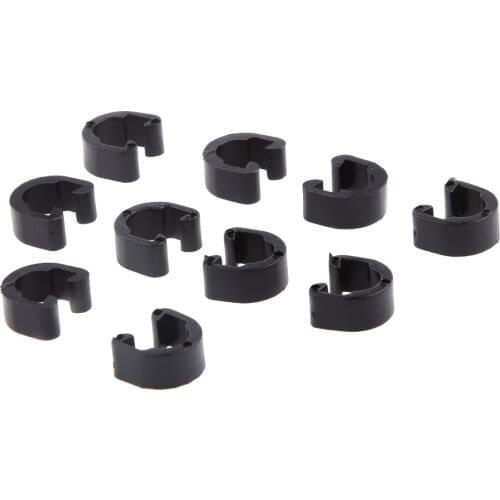 10 Pieces 1.1cm MTB BMX Road Mountain Bike Bicycle Brake Cable Guides Hose C Clips Buckle