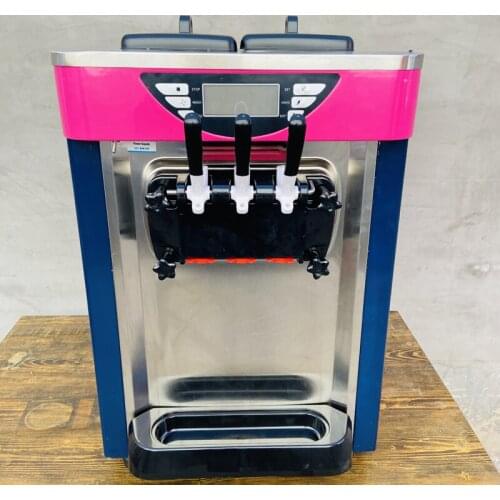 110V /220V Commercial Ice Cream Machine Desktop Small Automatic Soft Ice Cream Maker Milkshake Machine 21-26L/H