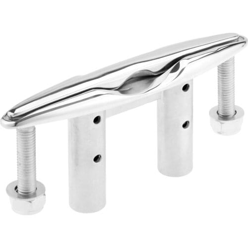 150mm 6 Inch Yacht Boat Pull Up Cleat Marine 316 Stainless Steel Boat Pop-Up Pull-Up Flush Mount Lift Cleat Cable Plug Bolts