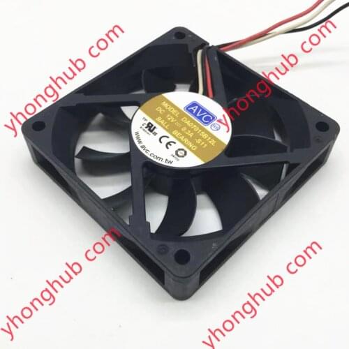 AVC DA07015B12L DC 12V 0.3A 70x70x15mm 3-wire Server Cooling Fan