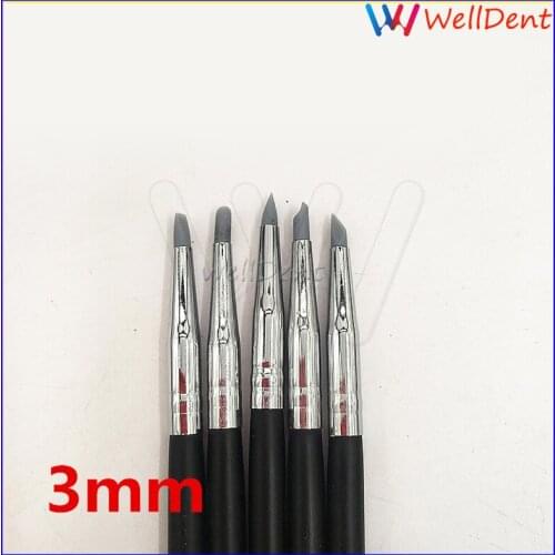 5pcs Dental Lab Dental Shaping Silicone Pen Tooth Adhesive Composite Resin Cement Porcelain 3mm
