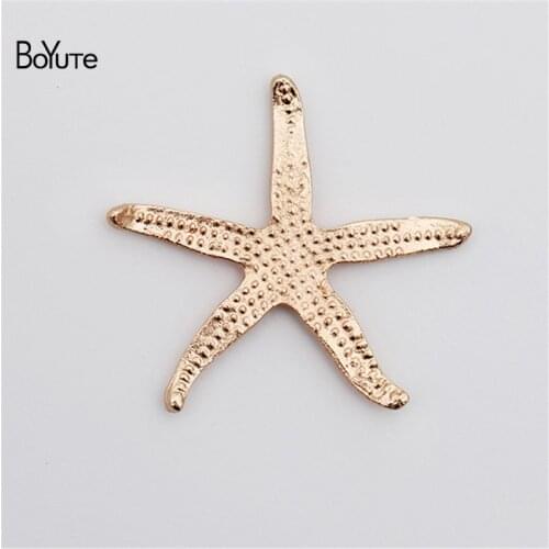 BoYuTe (50 Pieces/Lot) Metal Alloy 30MM Big Starfish Materials Vintage Style Diy Hair Ttiara Hair Accessories Parts